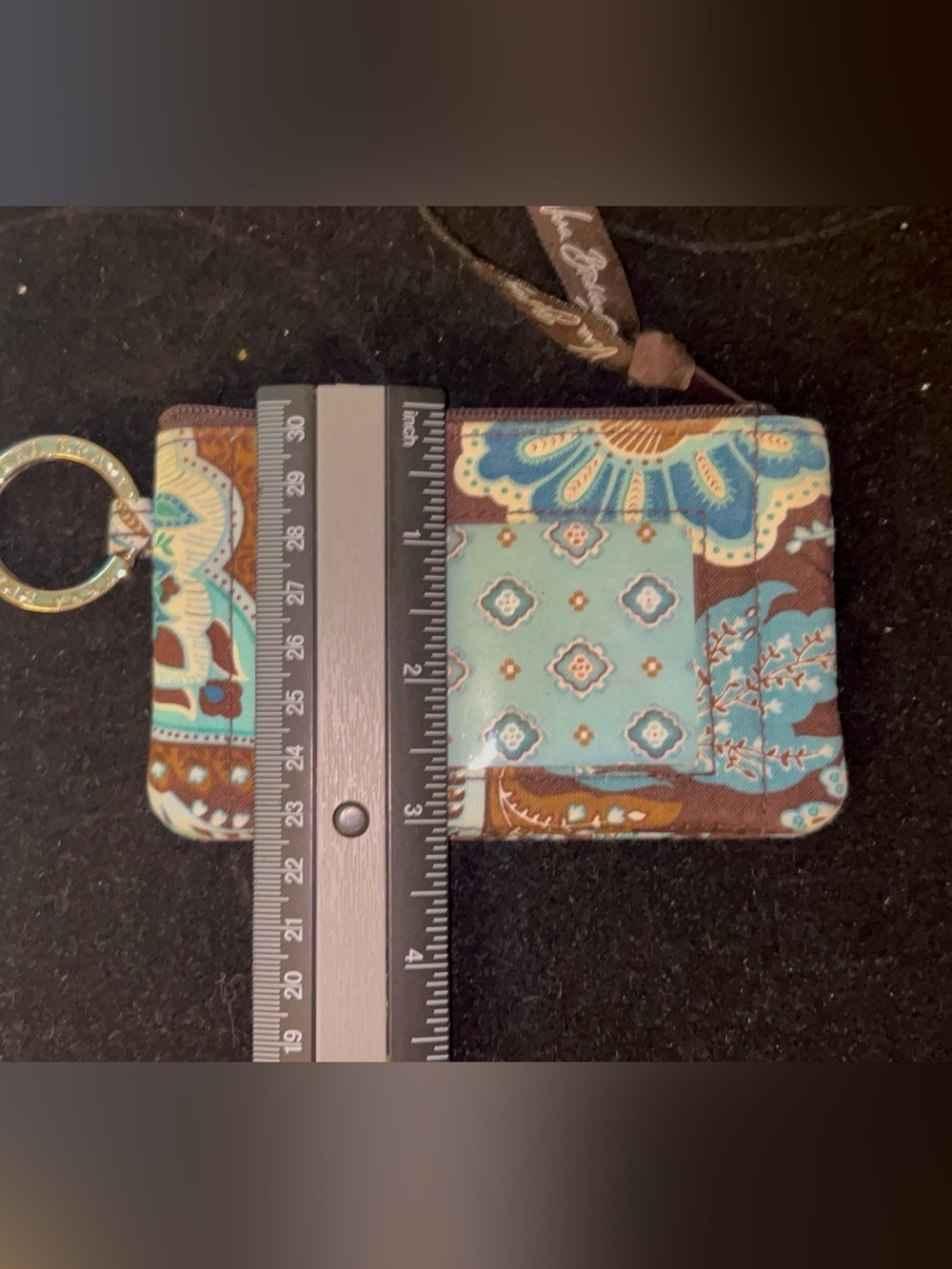 Vera Bradley Zip ID Case in the retired Java Blue pattern - Picture 6 of 6